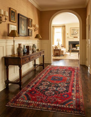 4' 9 x 10' 10 Hamedan Runner Rug