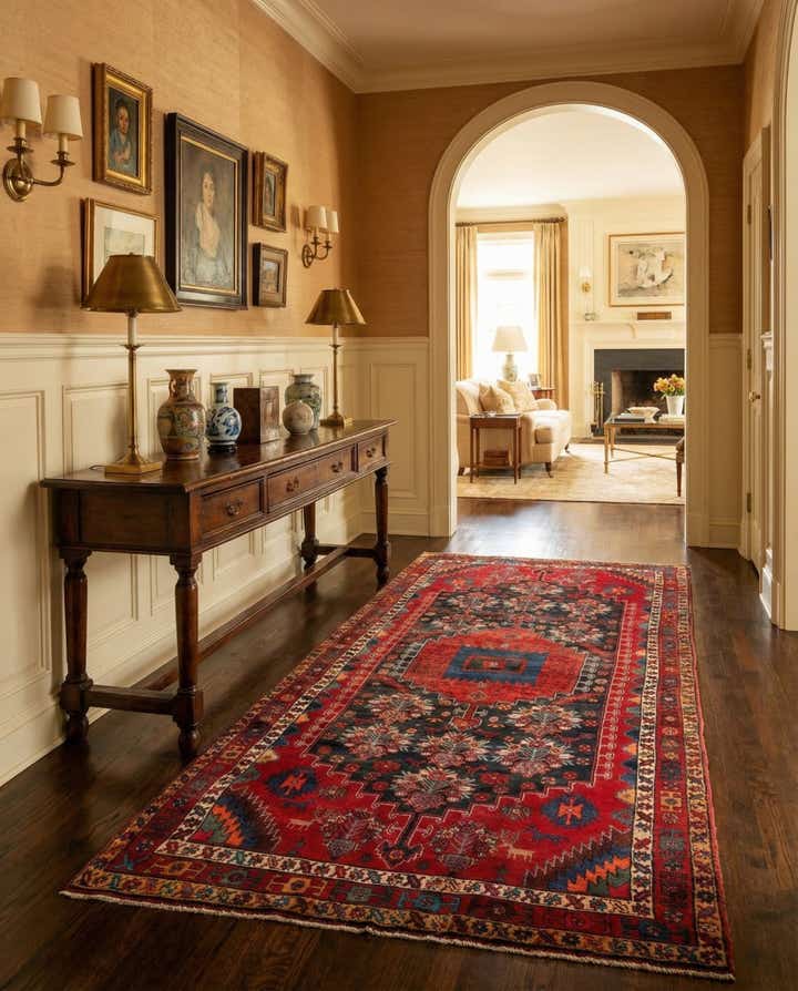 4' 9 x 10' 10 Hamedan Runner Rug
