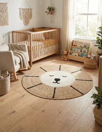 6' 1 x 6' 1 Kids Braided Jute Round Rug