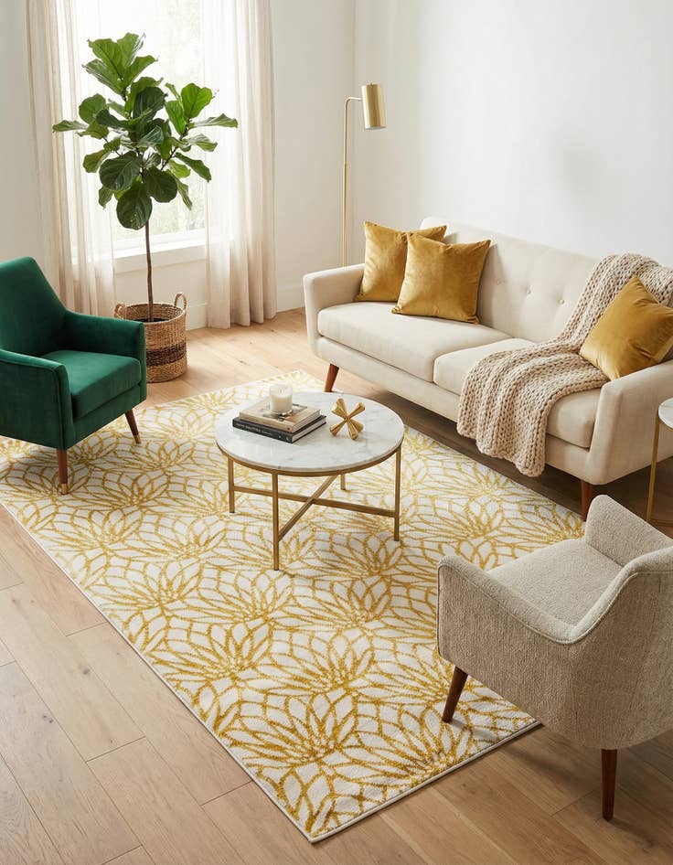 Detail image of 6' x 9'  Marilyn Monroe™ Glam Dahlia Rug