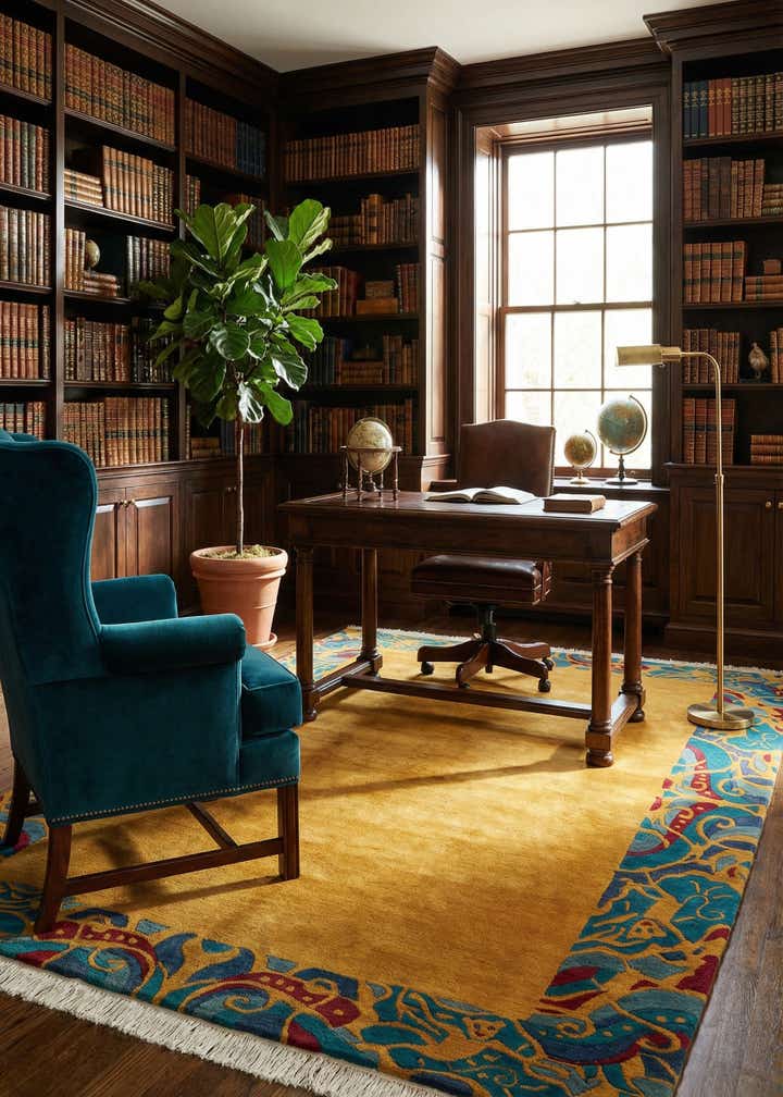 5' 8 x 7' 11 Hand Knotted Nepal Wool Rug