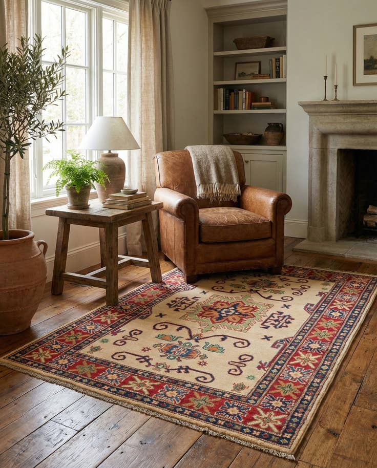 Detail image of 3' 3 x 5' 1 Hand Knotted Kazak Rug