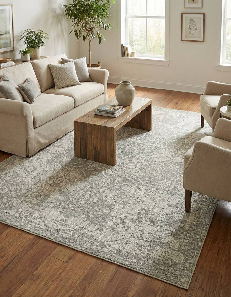 Detail image of 10' x 14' 1  Washable Traditional Indoor / Outdoor Rug