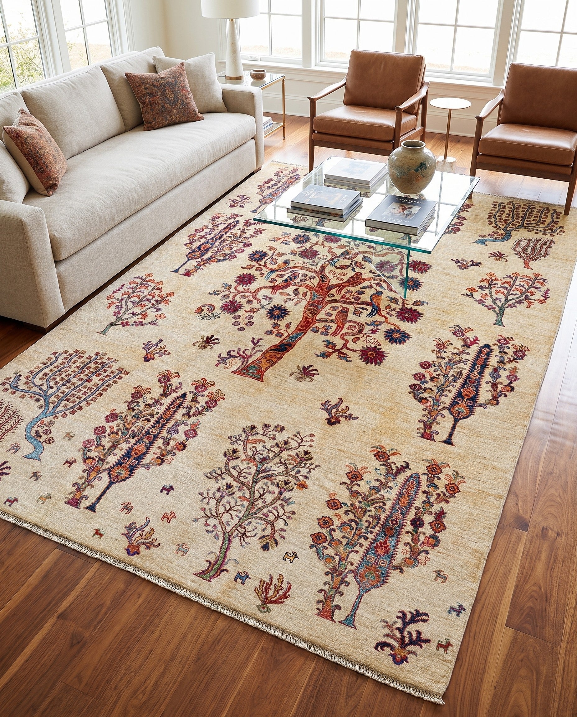 6' 5 x 9' 8 Hand Knotted Ariana Ziegler Rug