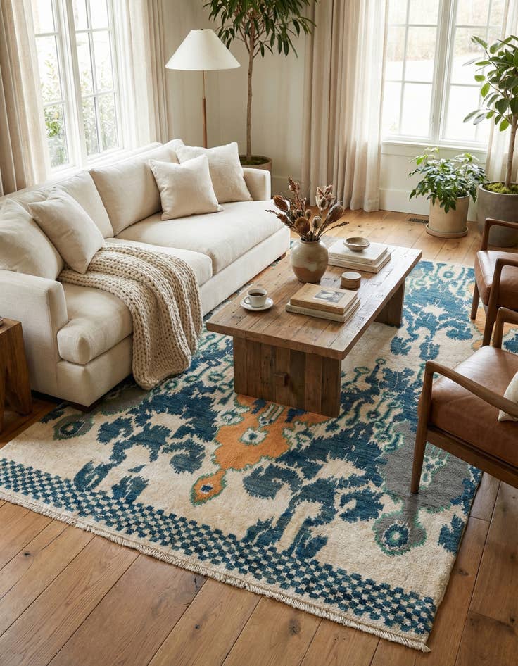 Detail image of 5' 1 x 8' 3  Hand Knotted Darya Rug