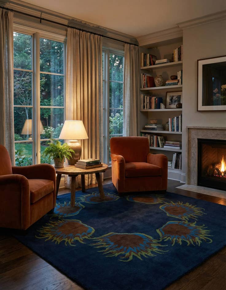 Detail image of 7' 5 x 7' 7 Luna Wool Square Rug