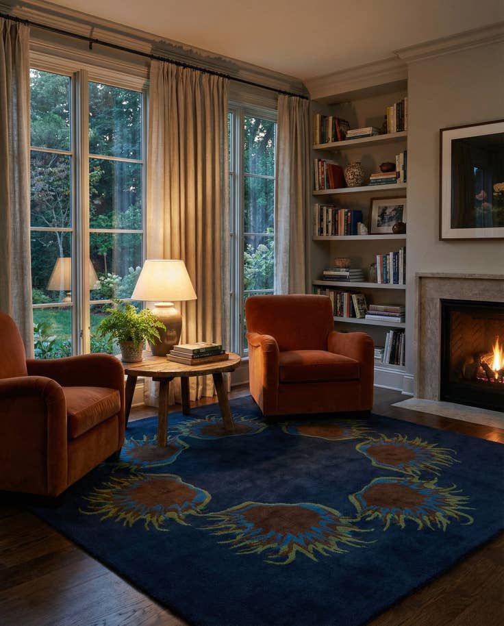 Detail image of 7' 5 x 7' 7 Luna Wool Square Rug