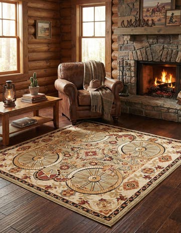 5' 3 x 5' 3 Pioneer Square Rug