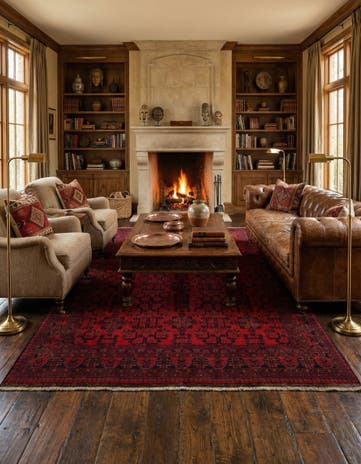 6' 8 x 9' 7 Hand Knotted Khal Mohammadi Wool Rug