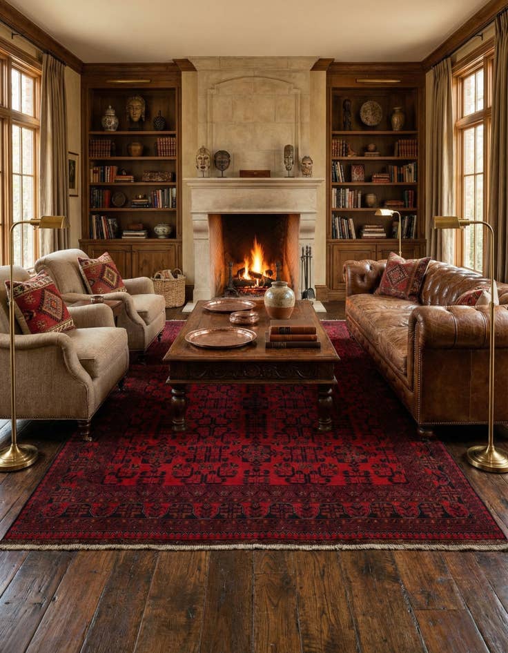 Detail image of 6' 8 x 9' 7  Hand Knotted Khal Mohammadi Wool Rug