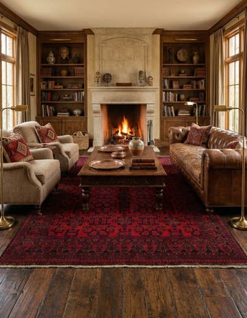 6' 8 x 9' 7 Hand Knotted Khal Mohammadi Wool Rug