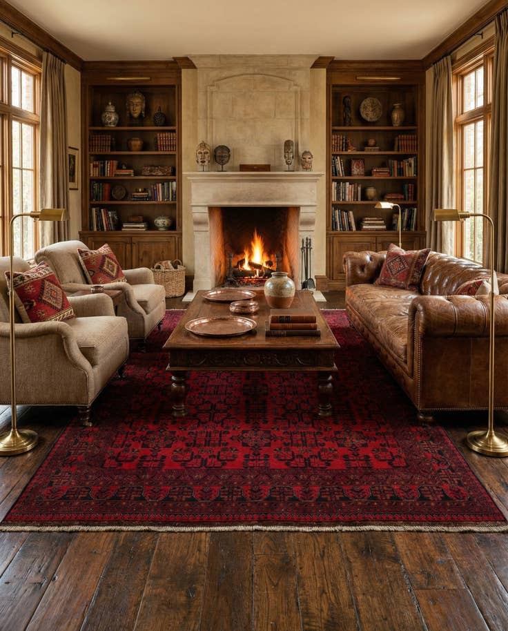 Detail image of 6' 8 x 9' 7 Hand Knotted Khal Mohammadi Wool Rug