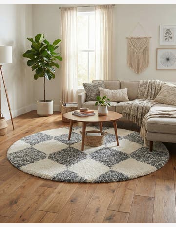 7' x 7' Serenity Shag Round Rug