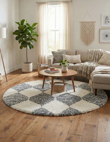 7' x 7' Serenity Shag Round Rug