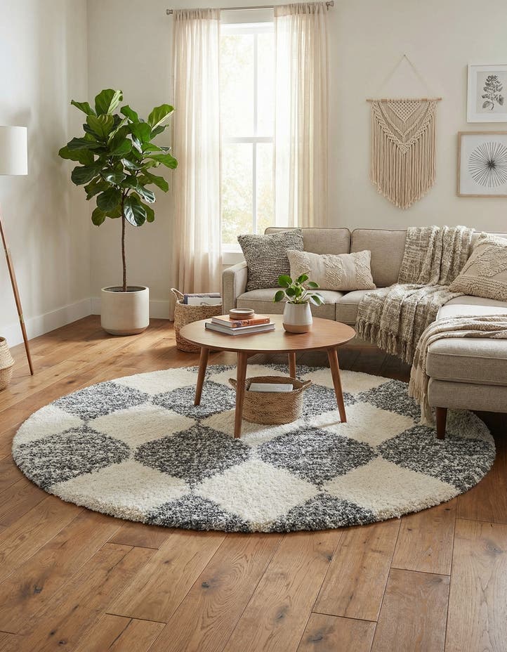 7' x 7' Serenity Shag Round Rug