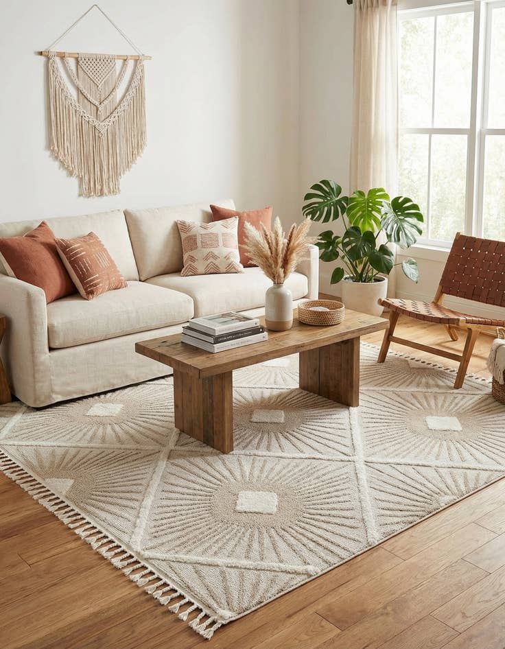 Detail image of 7' 10 x 7' 10 Boho Square Rug