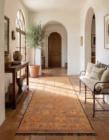 6' x 13' 9 Hand Knotted Moroccan Wool Runner Rug