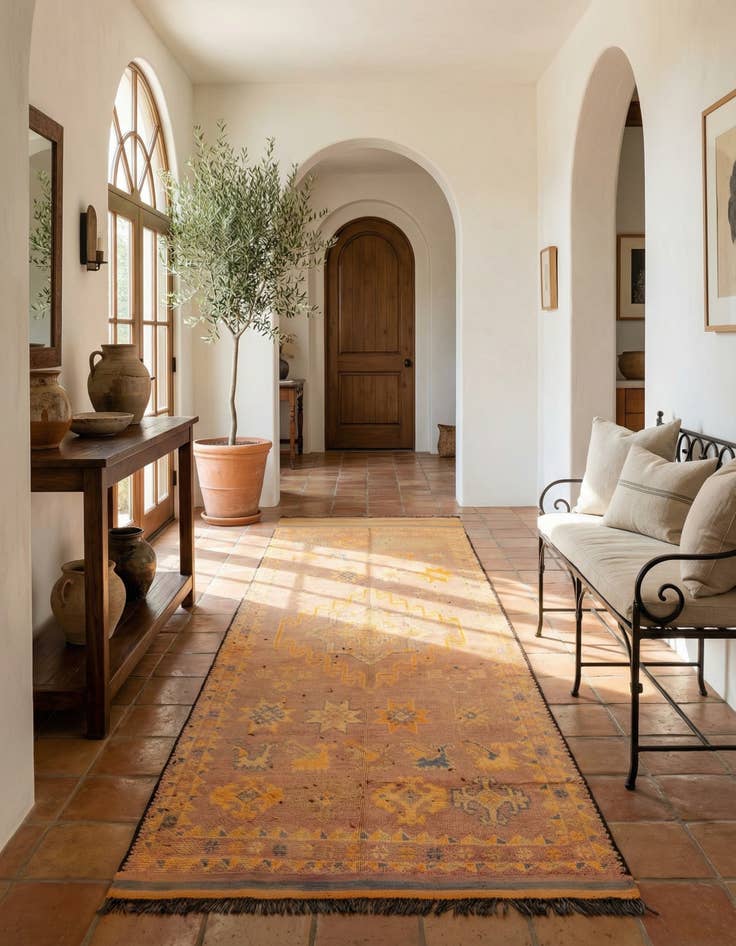 Detail image of  6' x 13' 9  Hand Knotted Moroccan Wool Runner Rug