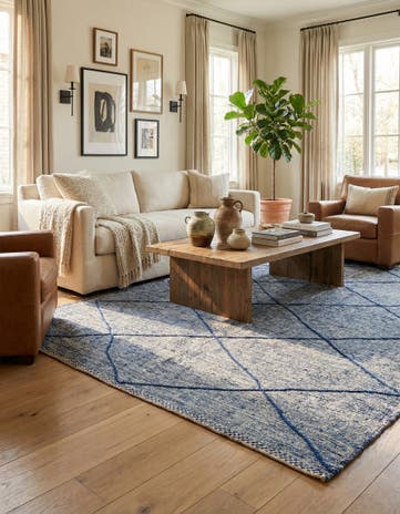 6' 5 x 10' 2 Hand Knotted Moroccan Wool Rug