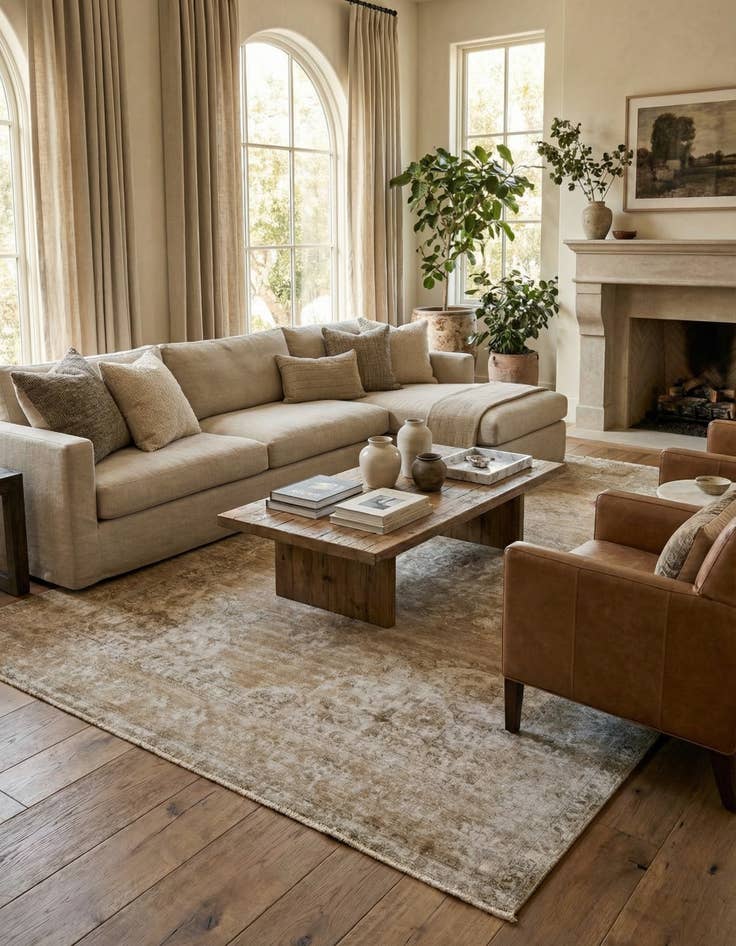 Detail image of  7' 5 x 11' 3  Hand Knotted Ultra Vintage Persian Wool Rug