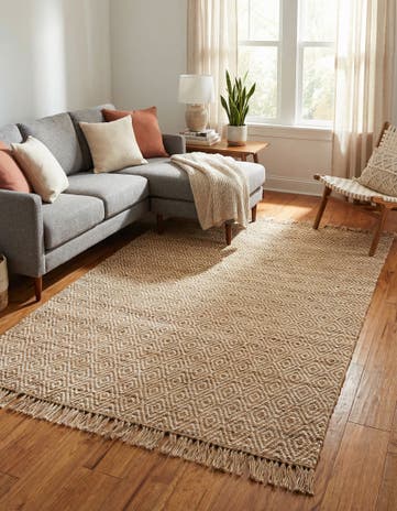 6' 1 x 9' Hand Woven Braided Jute Rug