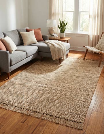 6' 1 x 9' Hand Woven Braided Jute Rug