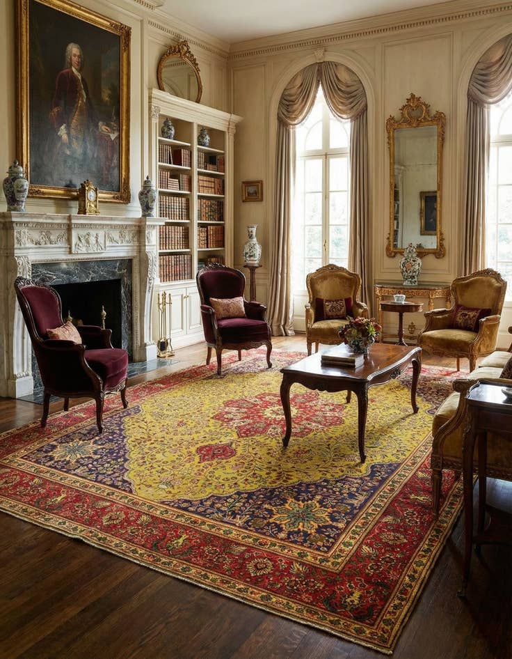 Detail image of 9' 4 x 13' 4 Tabriz Wool Rug