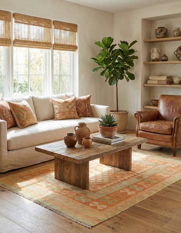 3' 2 x 5' Hand Woven Kilim Waziri Wool Rug