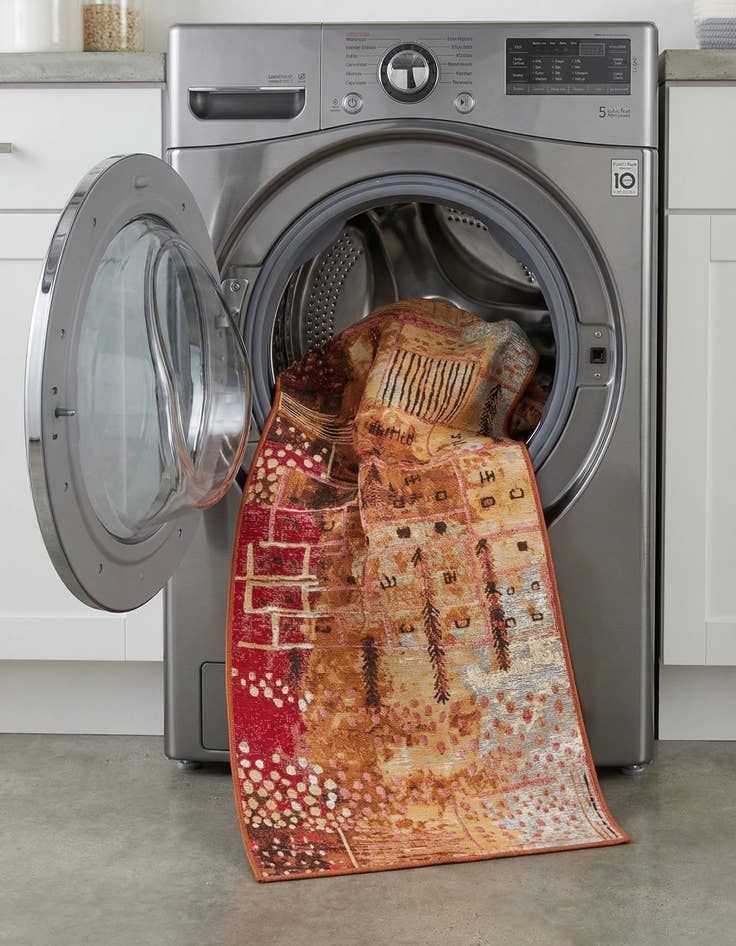 Detail image of 2' 7 x 9'  Washable Modern Indoor / Outdoor Runner Rug