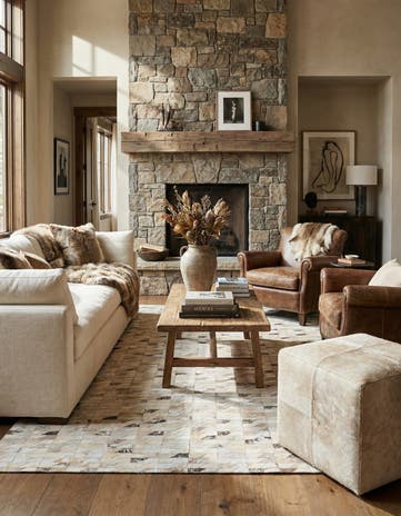 5' 4 x 7' 6 Cowhide Rug