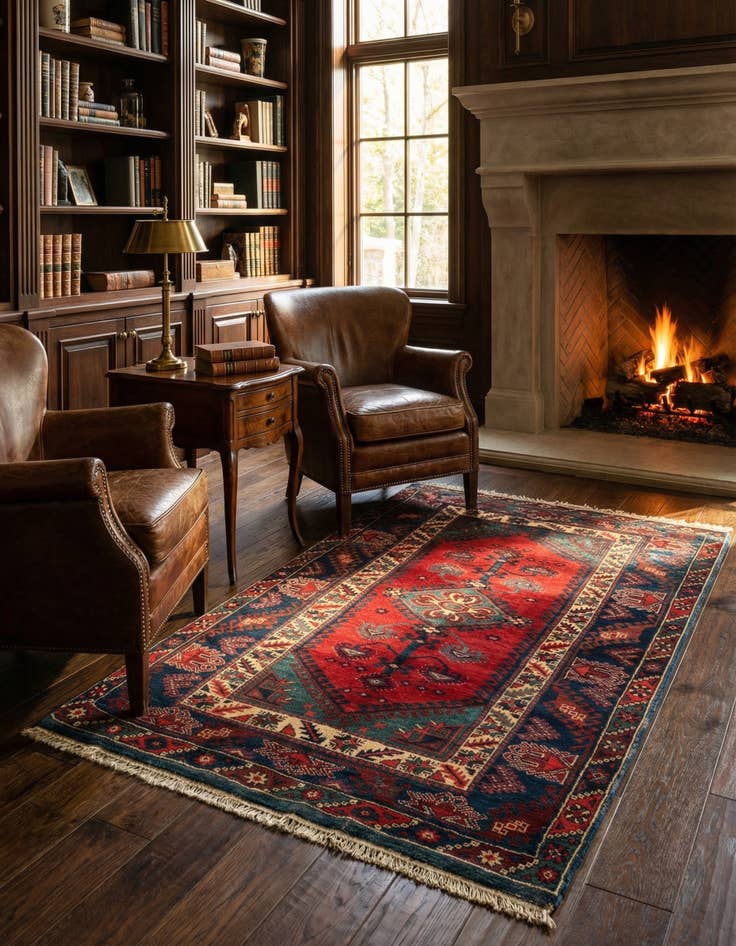 Detail image of  4' x 5' 11 Dosemealti Wool Rug