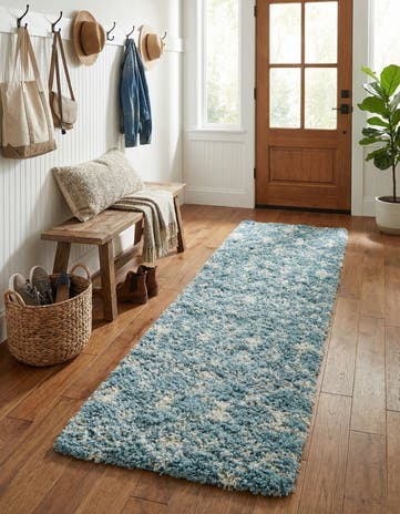 2' x 8' Moroccan Trellis Shag Runner Rug