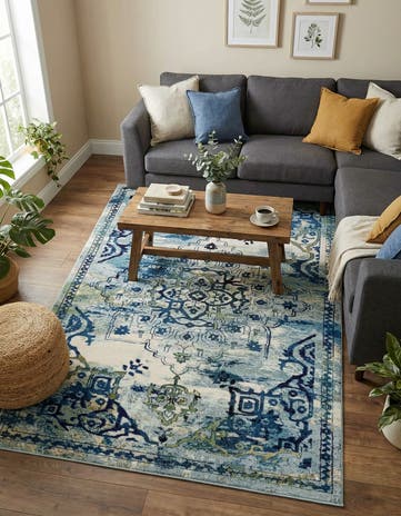 7' x 10' Washable Fleur Rug