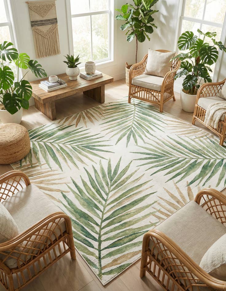 Detail image of 10' x 10'  Washable Jill Zarin Caribbean Indoor / Outdoor Square Rug