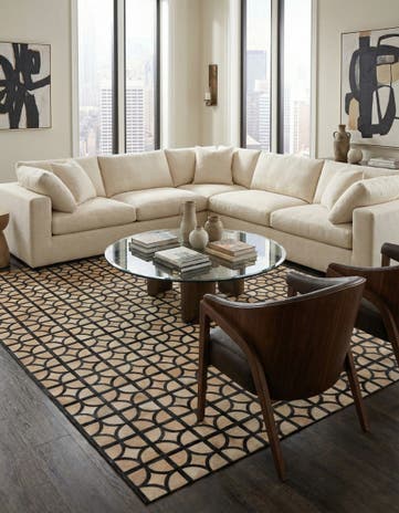 8' x 9' 10 Cowhide Leather Rug