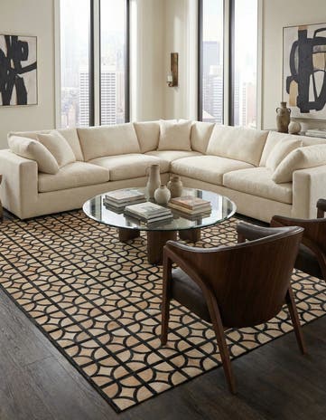 8' x 9' 10 Cowhide Leather Rug