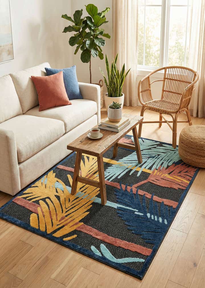 5' 3 x 8' Easy-Clean Belize Indoor / Outdoor Rug
