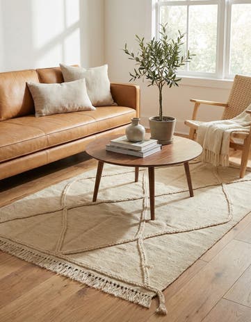 3' 4 x 5' 1 Hand Knotted Moroccan Wool Rug