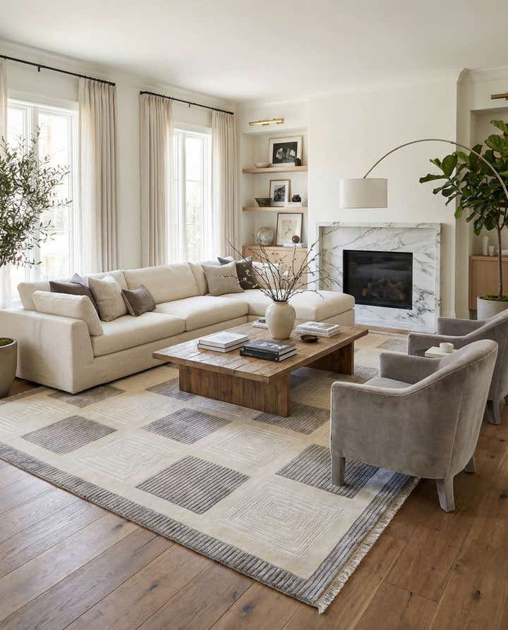 8' 2 x 11' 6 Hand Knotted Darya Wool Rug