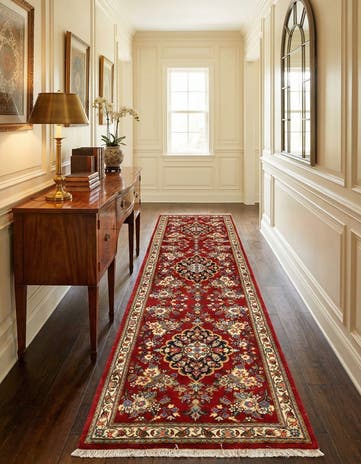2' 6 x 7' 5 Hand Knotted Qom Persian Runner Rug