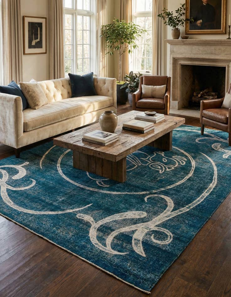 Detail image of 9' 4 x 11' 10 Hand Knotted Ultra Vintage Persian Wool Rug