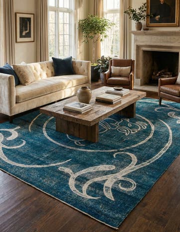 9' 4 x 11' 10 Hand Knotted Ultra Vintage Persian Wool Rug