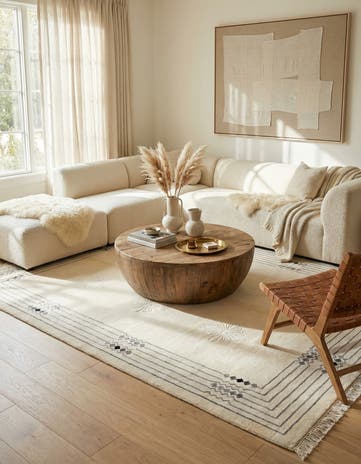 4' 8 x 6' 9 Hand Knotted Darya Wool Rug