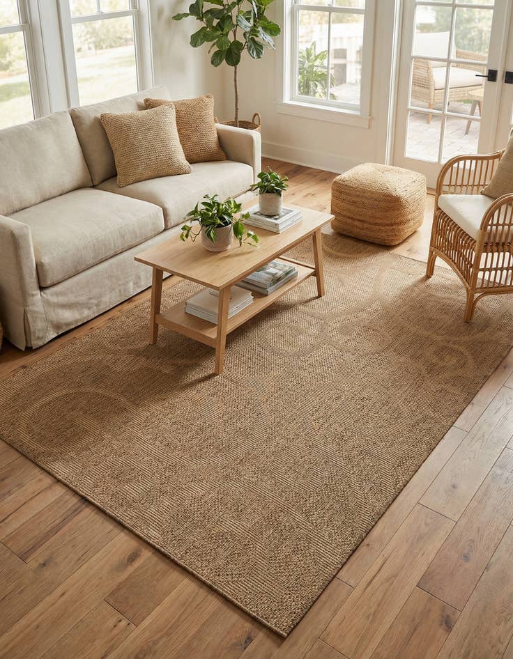 Detail image of  6' x 9'  Washable Botanical Indoor / Outdoor Rug