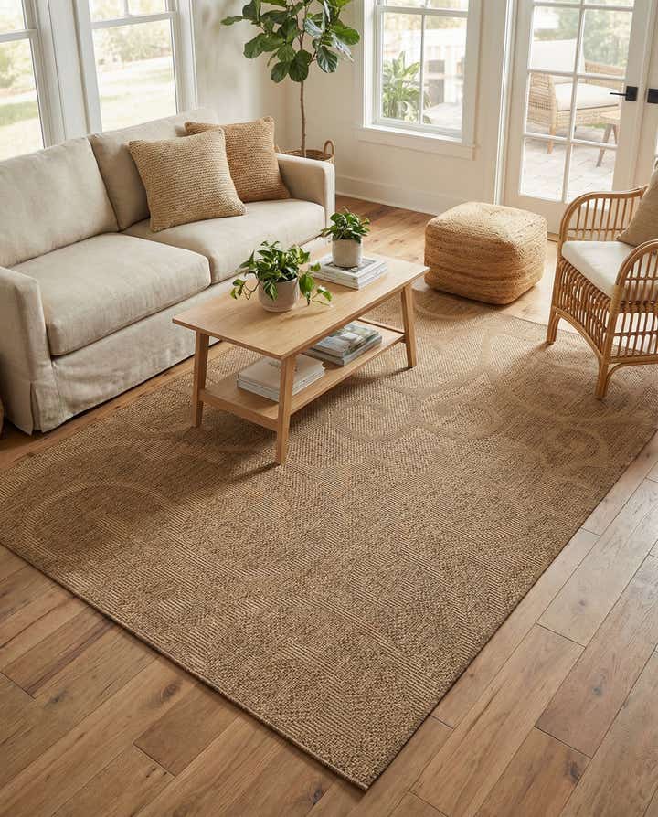 6' x 9' Easy-Clean Botanical Indoor / Outdoor Rug