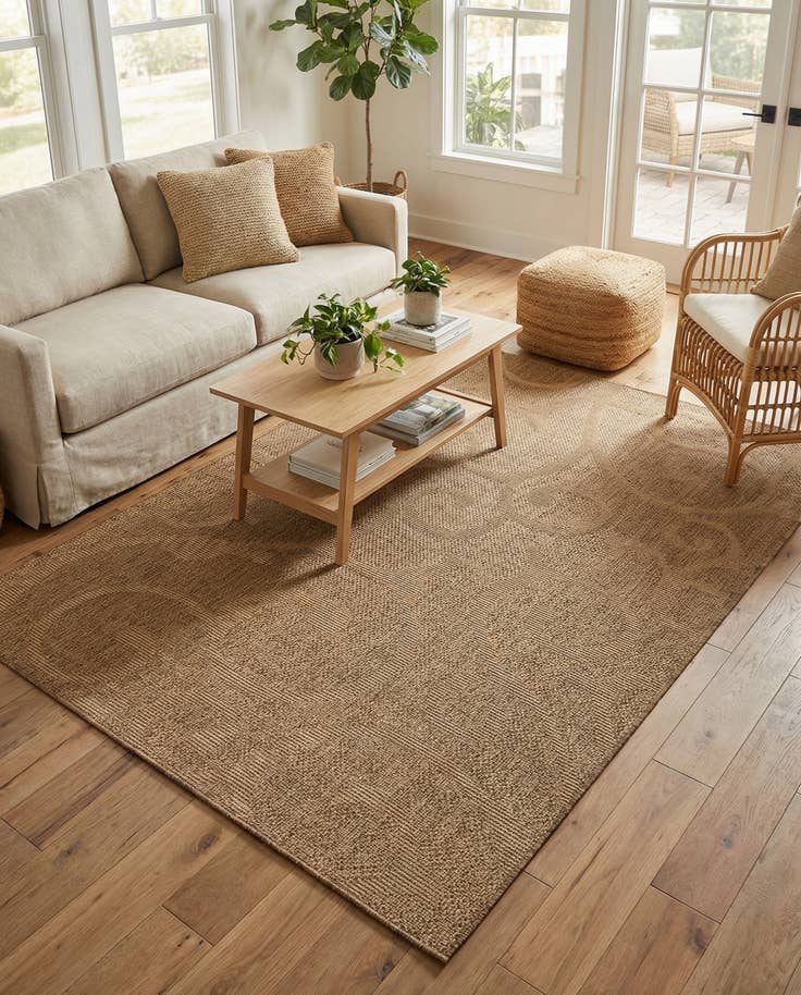 Detail image of 6' x 9' Easy-Clean Botanical Indoor / Outdoor Rug