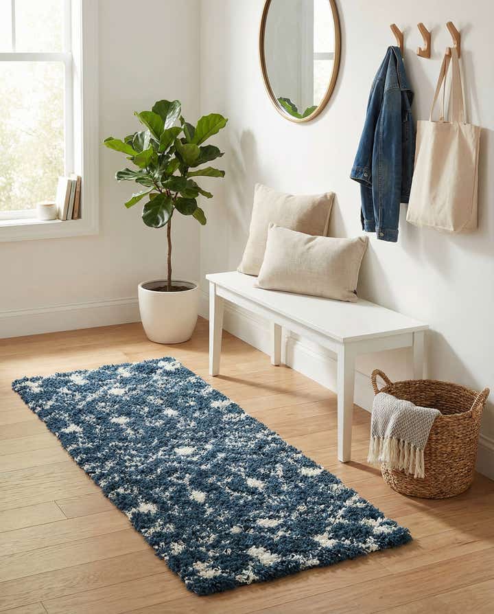 2' x 5' Moroccan Trellis Shag Runner Rug