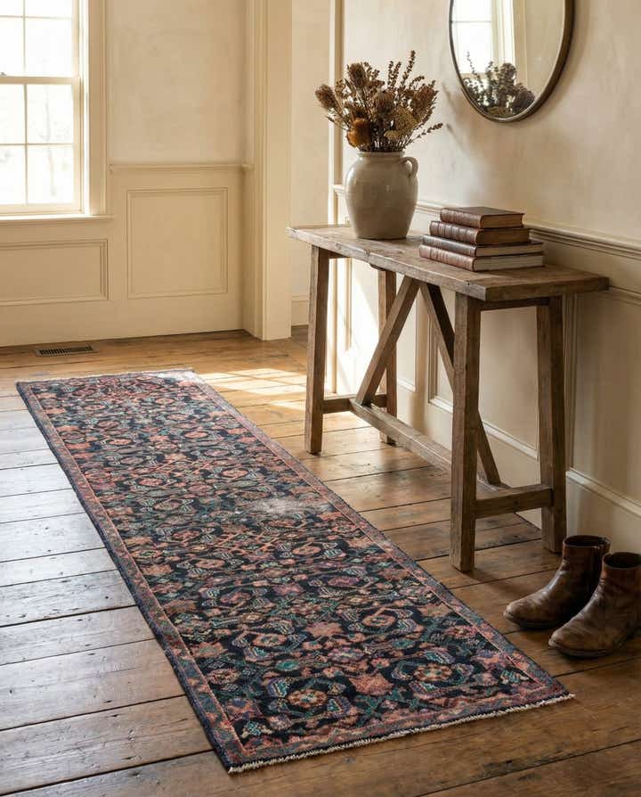 2' 1 x 9' 4 Hand Knotted Ultra Vintage Persian Wool Runner Rug