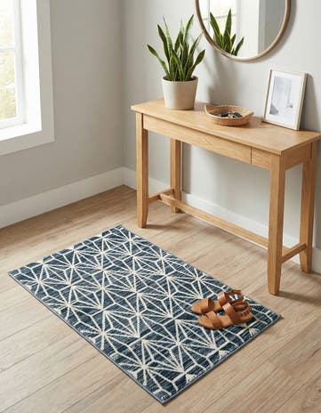 Jill Zarin Navy Blue Uptown Fifth Avenue Rug