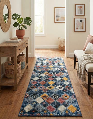 Blue Morocco Runner Rug
